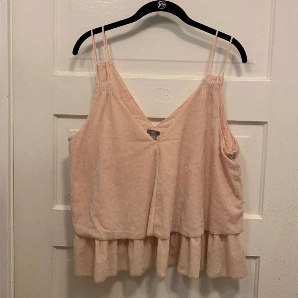 Baby Pink Velvet Tank Top